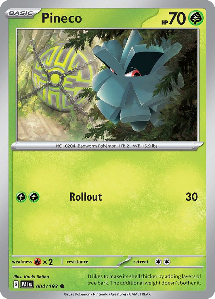 Pineco 4/193 — English Pokémon Paldea Evolved (2023)