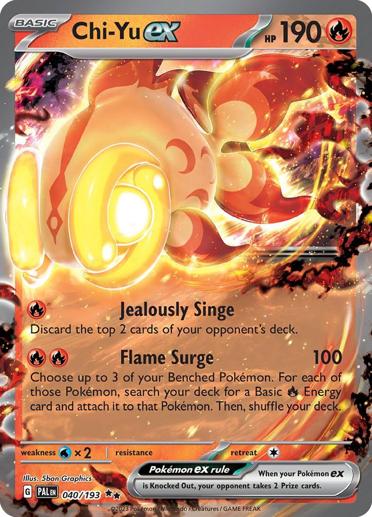 Chi-Yu ex 40/193 — English Pokémon Paldea Evolved (2023)
