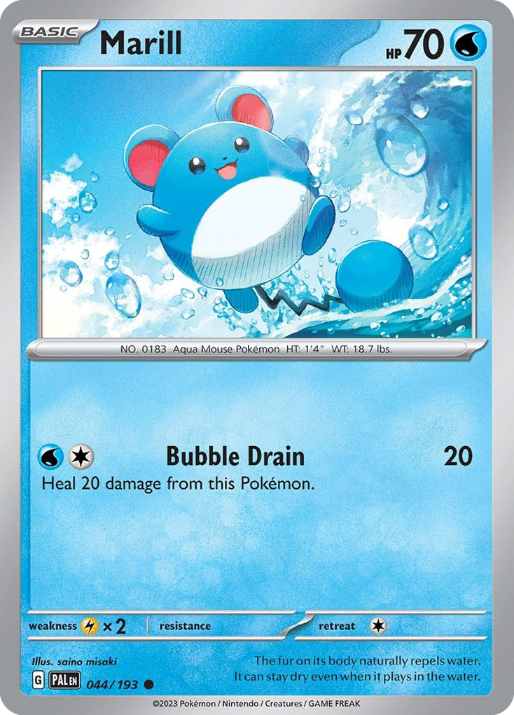 Marill 44/193 — English Pokémon Paldea Evolved (2023)