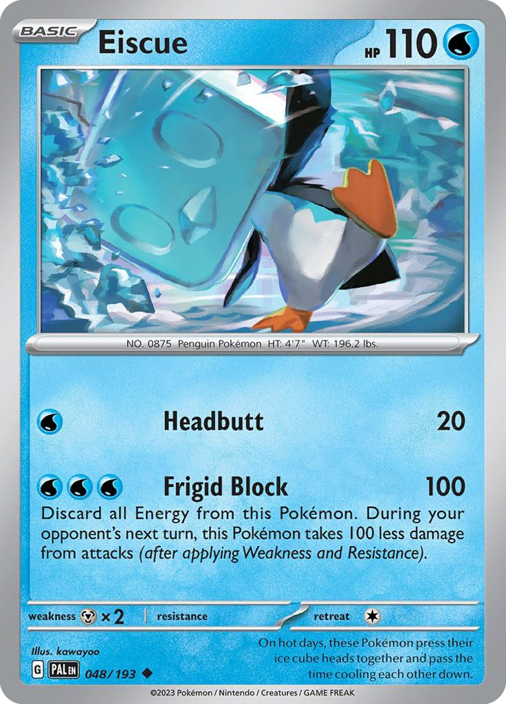 Eiscue 48/193 — English Pokémon Paldea Evolved (2023)