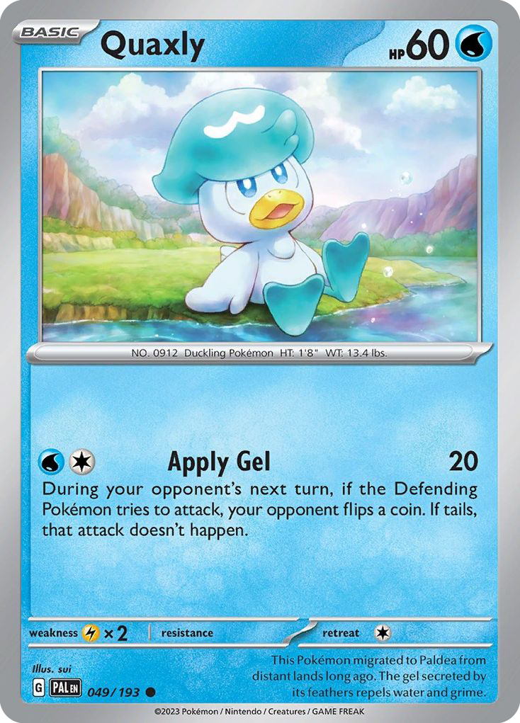 Quaxly 49/193 — English Pokémon Paldea Evolved (2023)