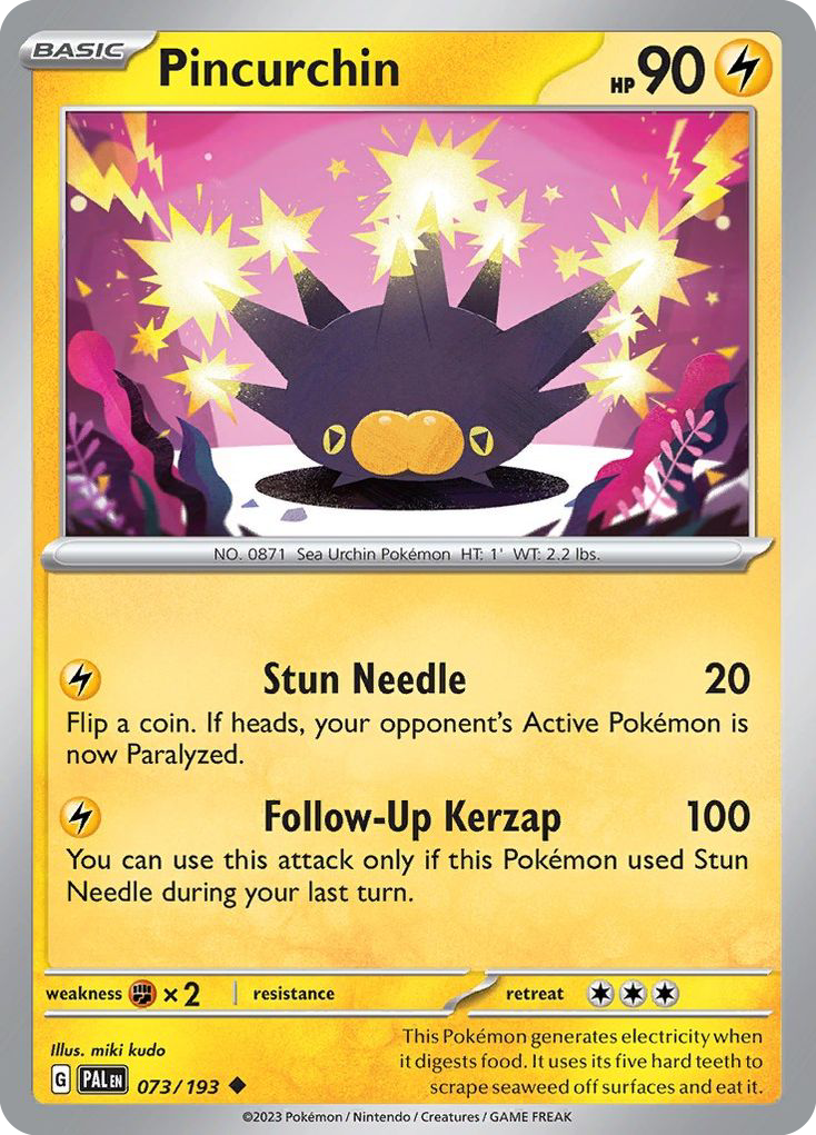 Pincurchin 73/193 — English Pokémon Paldea Evolved (2023)