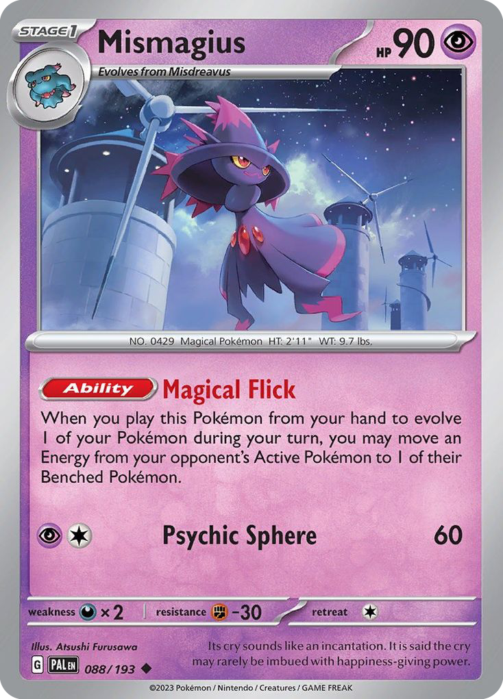 Mismagius 88/193 — English Pokémon Paldea Evolved (2023)