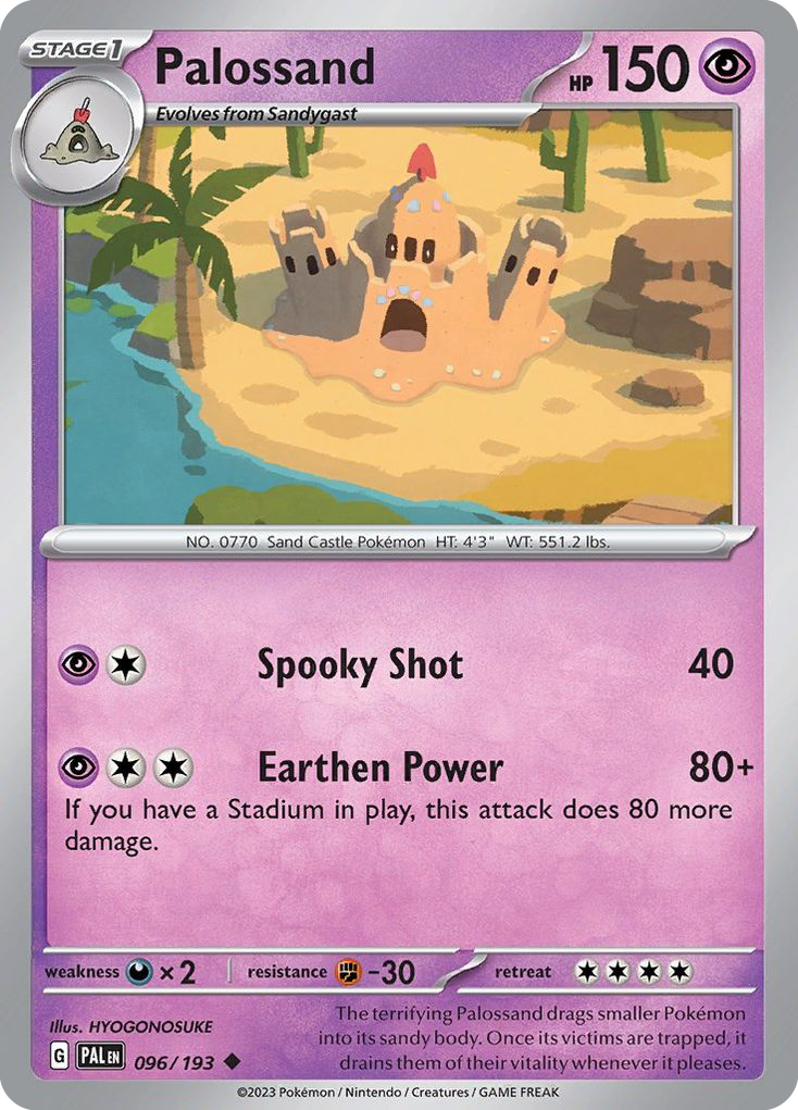 Palossand 96/193 — English Pokémon Paldea Evolved (2023)