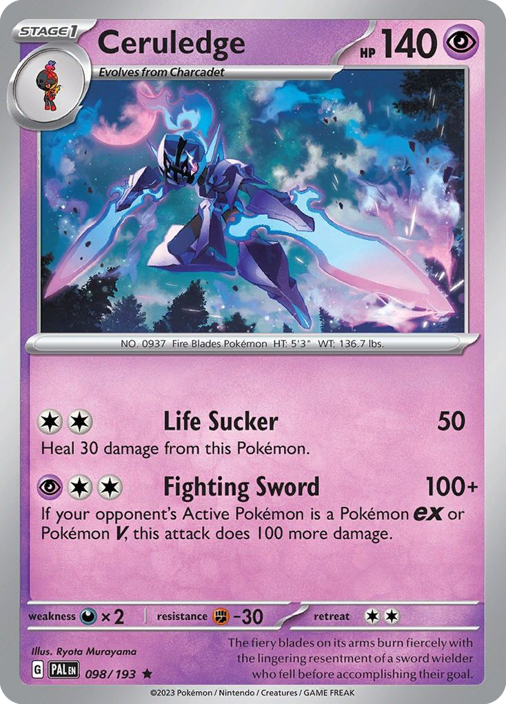 Ceruledge 98/193 — English Pokémon Paldea Evolved (2023)