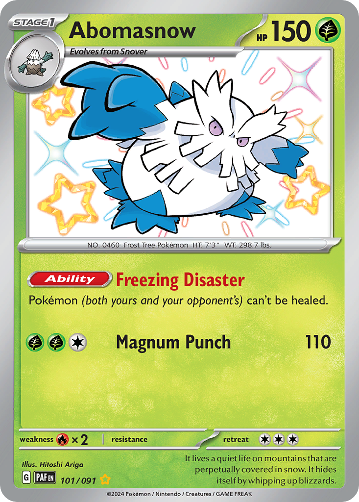 Abomasnow 101/91 — English Pokémon Paldean Fates (2024)