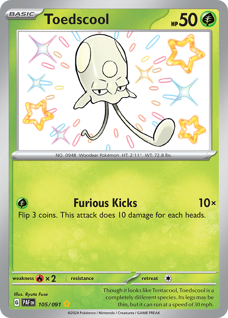 Toedscool 105/91 — English Pokémon Paldean Fates (2024)
