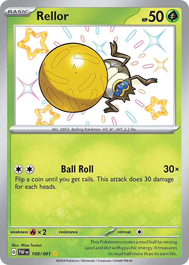 Rellor 108/91 — English Pokémon Paldean Fates (2024)