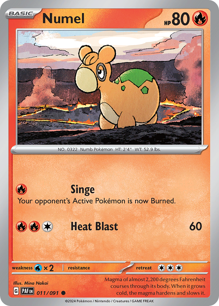 Numel 11/91 — English Pokémon Paldean Fates (2024)