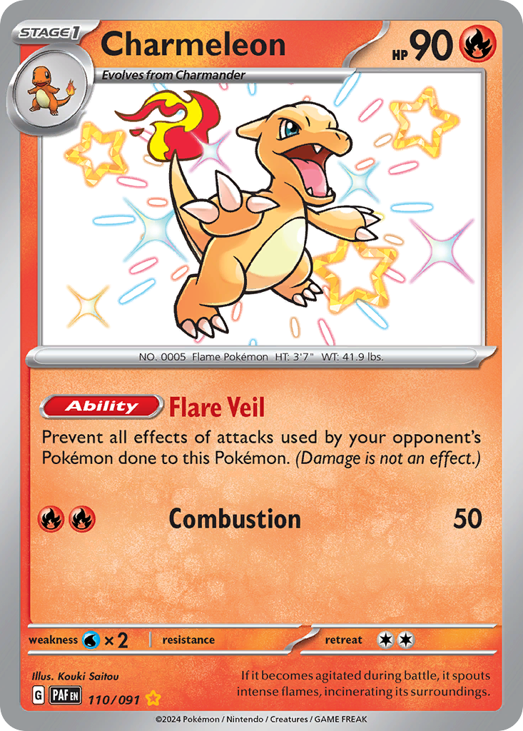 Charmeleon 110/91 — English Pokémon Paldean Fates (2024)
