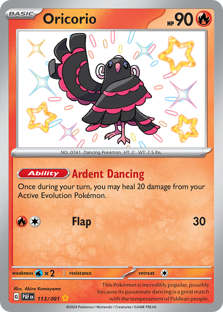 Oricorio 113/91 — English Pokémon Paldean Fates (2024)