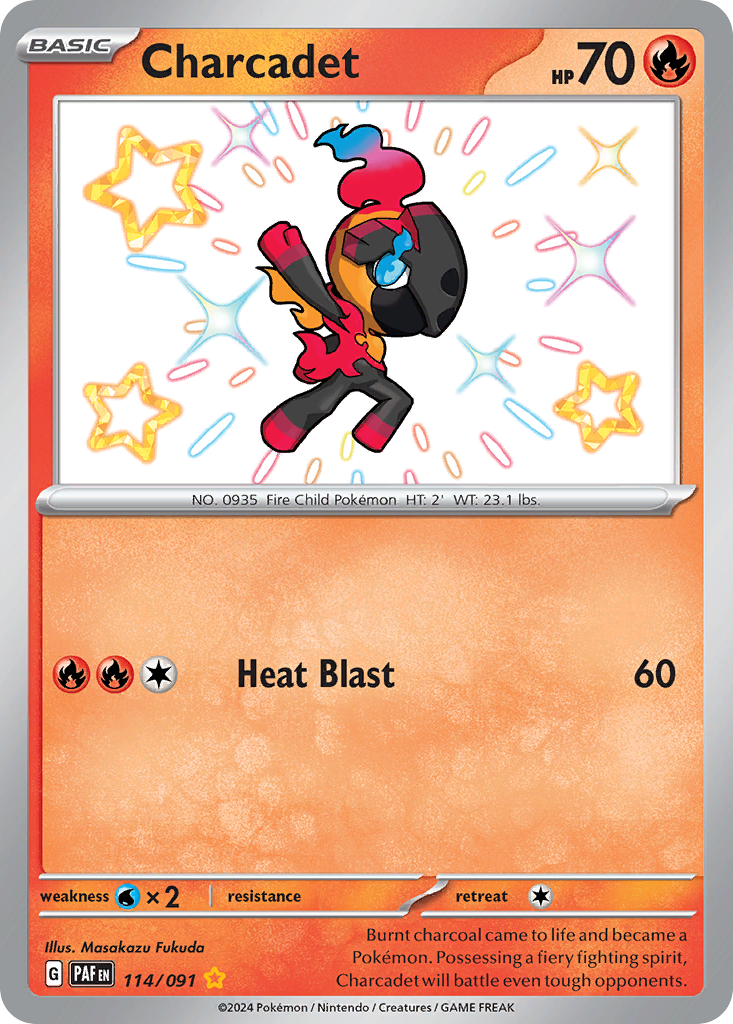 Charcadet 114/91 — English Pokémon Paldean Fates (2024)