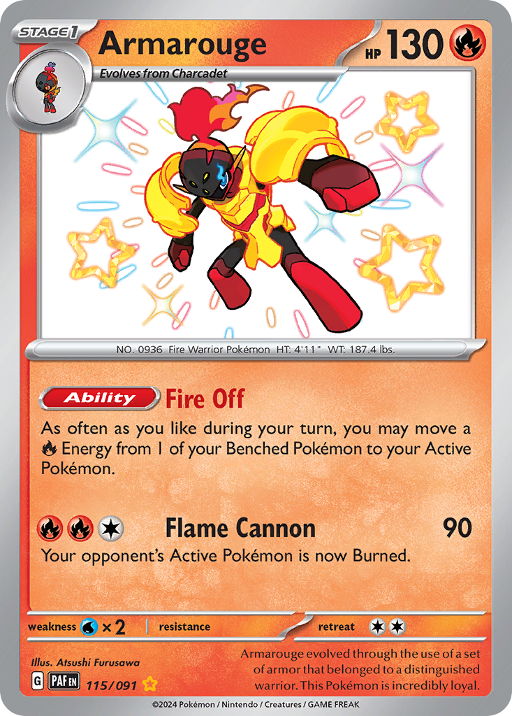 Armarouge 115/91 — English Pokémon Paldean Fates (2024)
