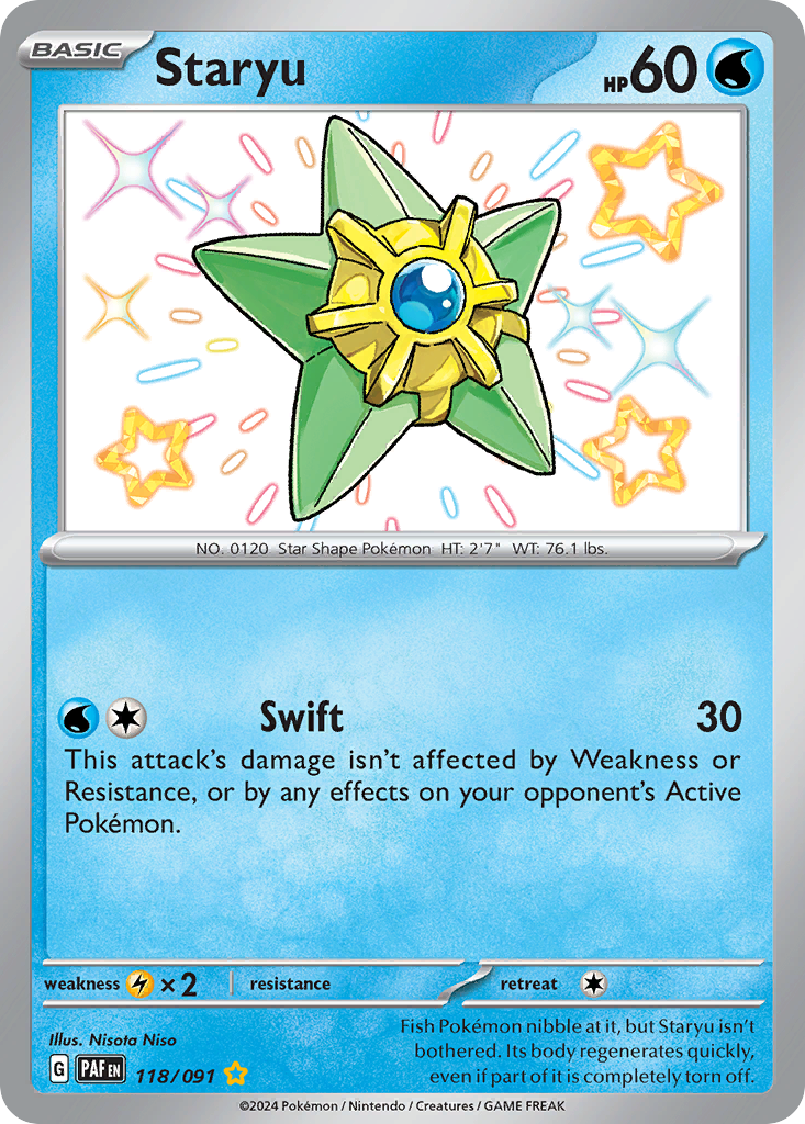 Staryu 118/91 — English Pokémon Paldean Fates (2024)