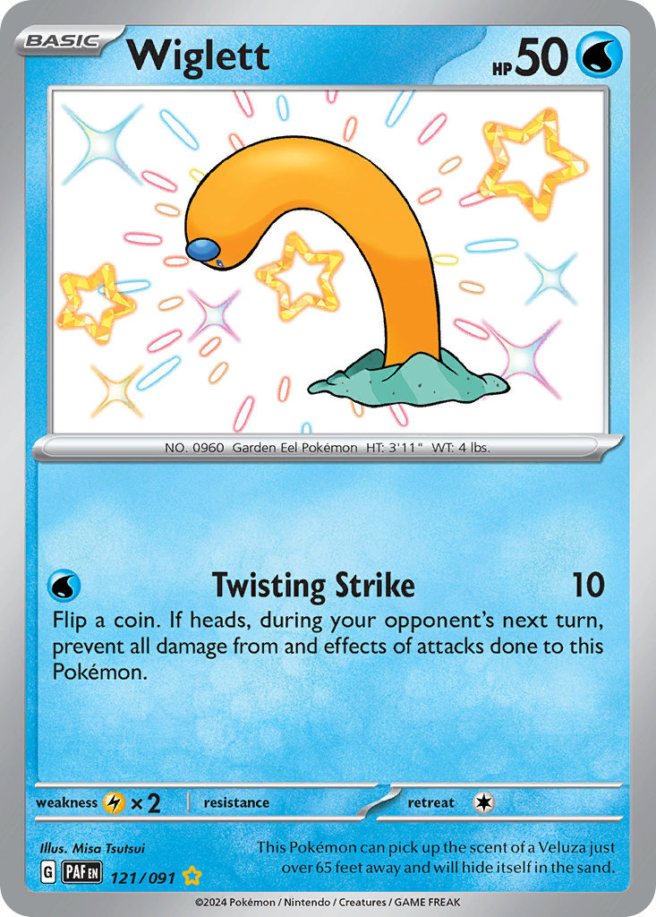 Wiglett 121/91 — English Pokémon Paldean Fates (2024)