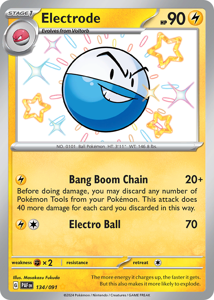 Electrode 134/91 — English Pokémon Paldean Fates (2024)