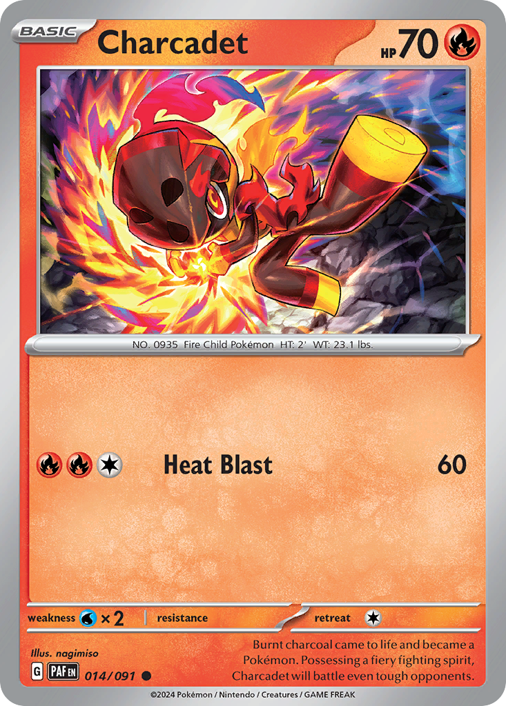 Charcadet 14/91 — English Pokémon Paldean Fates (2024)