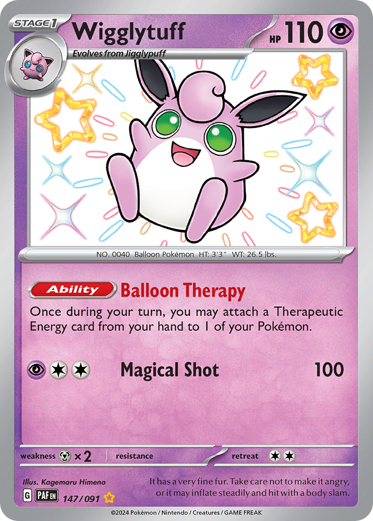 Wigglytuff 147/91 — English Pokémon Paldean Fates (2024)