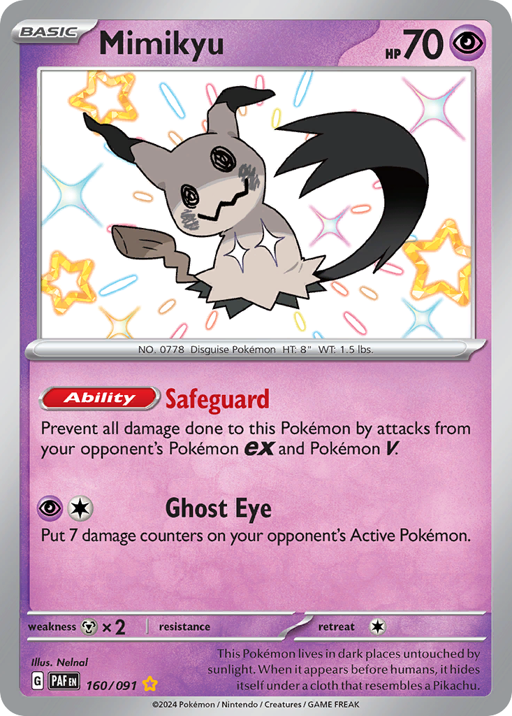Mimikyu 160/91 — English Pokémon Paldean Fates (2024)