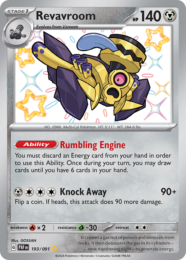 Revavroom 193/91 — English Pokémon Paldean Fates (2024)