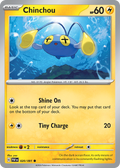 Chinchou 20/91 — English Pokémon Paldean Fates (2024)