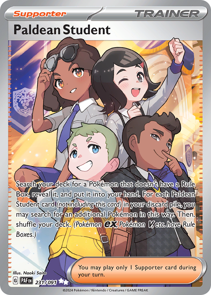Paldean Student 231/91 — English Pokémon Paldean Fates (2024)