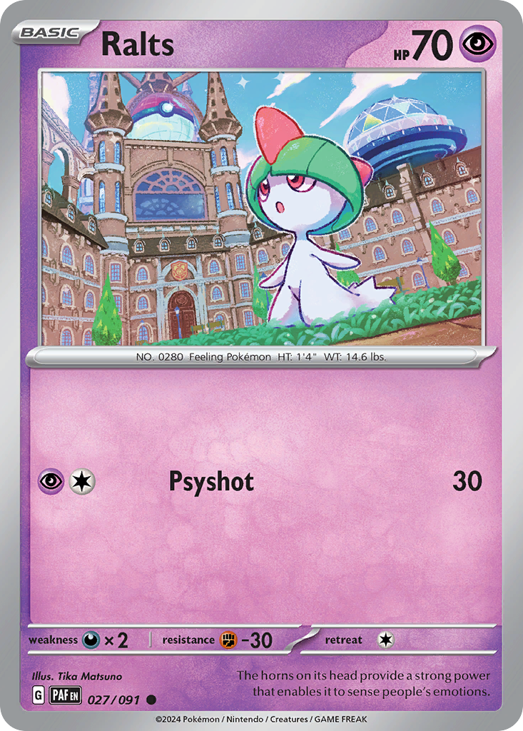 Ralts 27/91 — English Pokémon Paldean Fates (2024)
