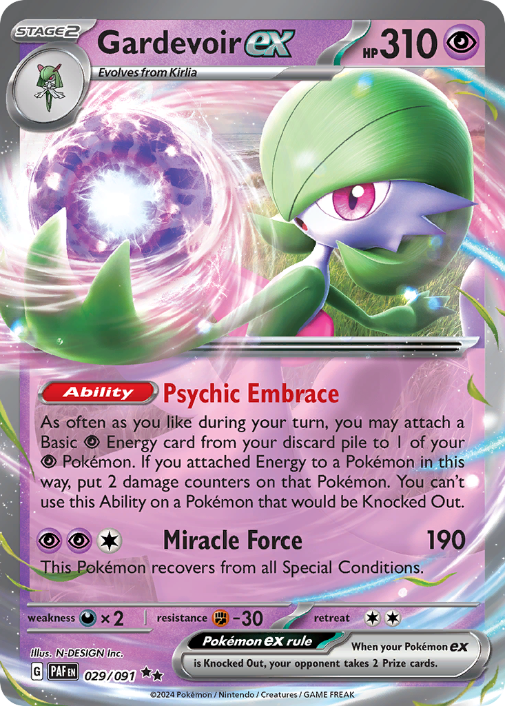 Gardevoir ex 29/91 — English Pokémon Paldean Fates (2024)