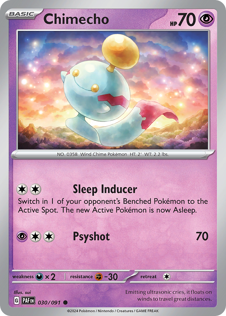 Chimecho 30/91 — English Pokémon Paldean Fates (2024)