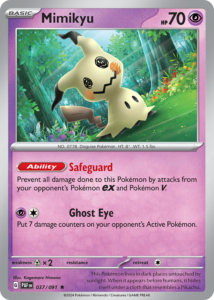 Mimikyu 37/91 — English Pokémon Paldean Fates (2024)