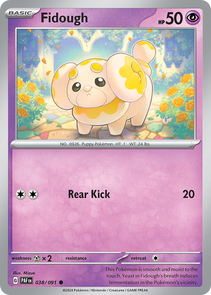 Fidough 38/91 — English Pokémon Paldean Fates (2024)