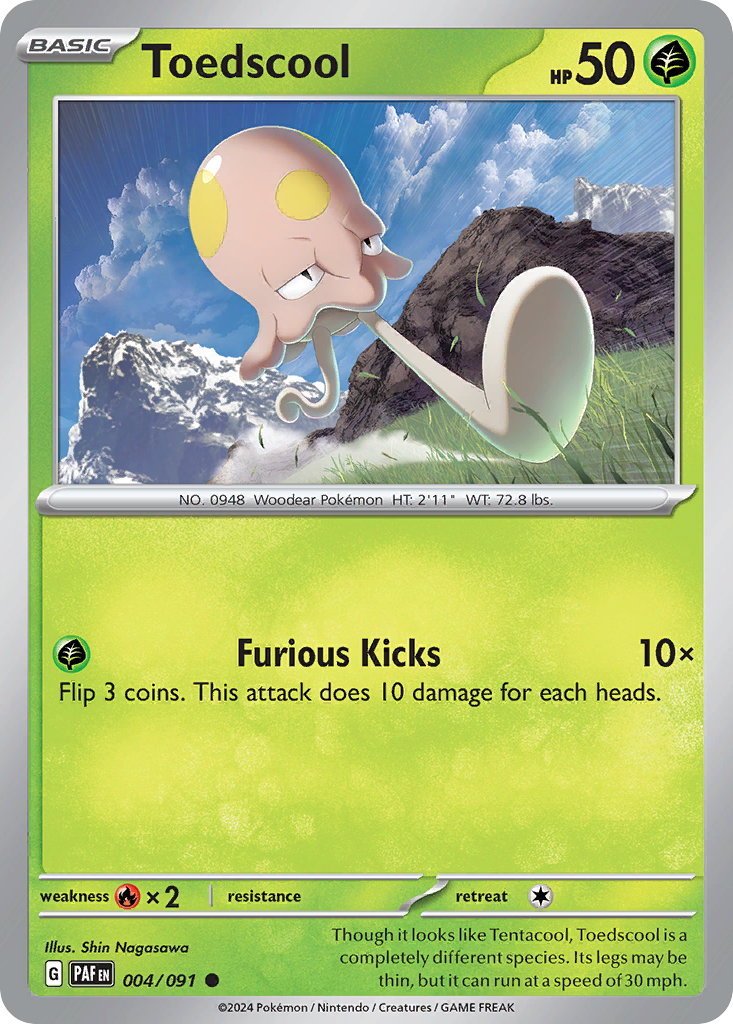 Toedscool 4/91 — English Pokémon Paldean Fates (2024)