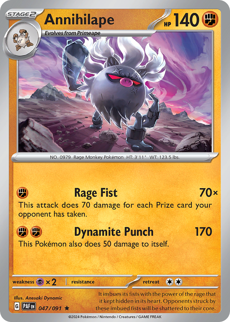 Annihilape 47/91 — English Pokémon Paldean Fates (2024)