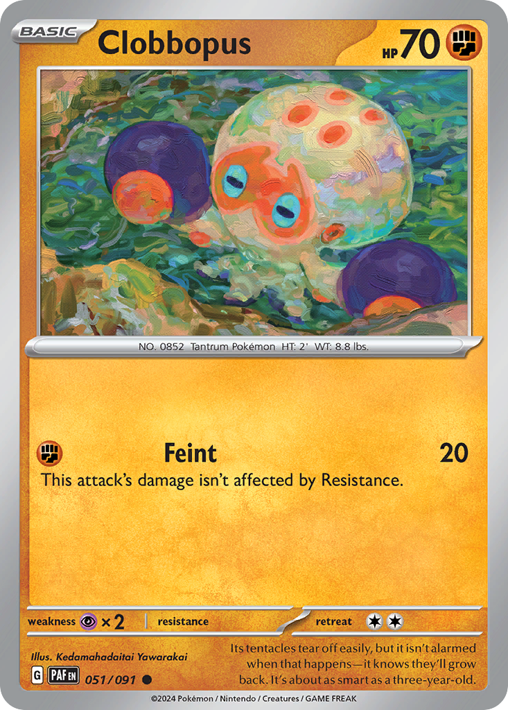 Clobbopus 51/91 — English Pokémon Paldean Fates (2024)