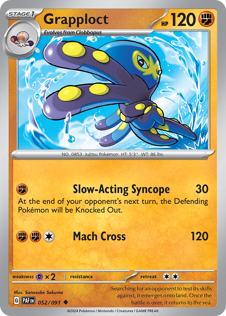 Grapploct 52/91 — English Pokémon Paldean Fates (2024)