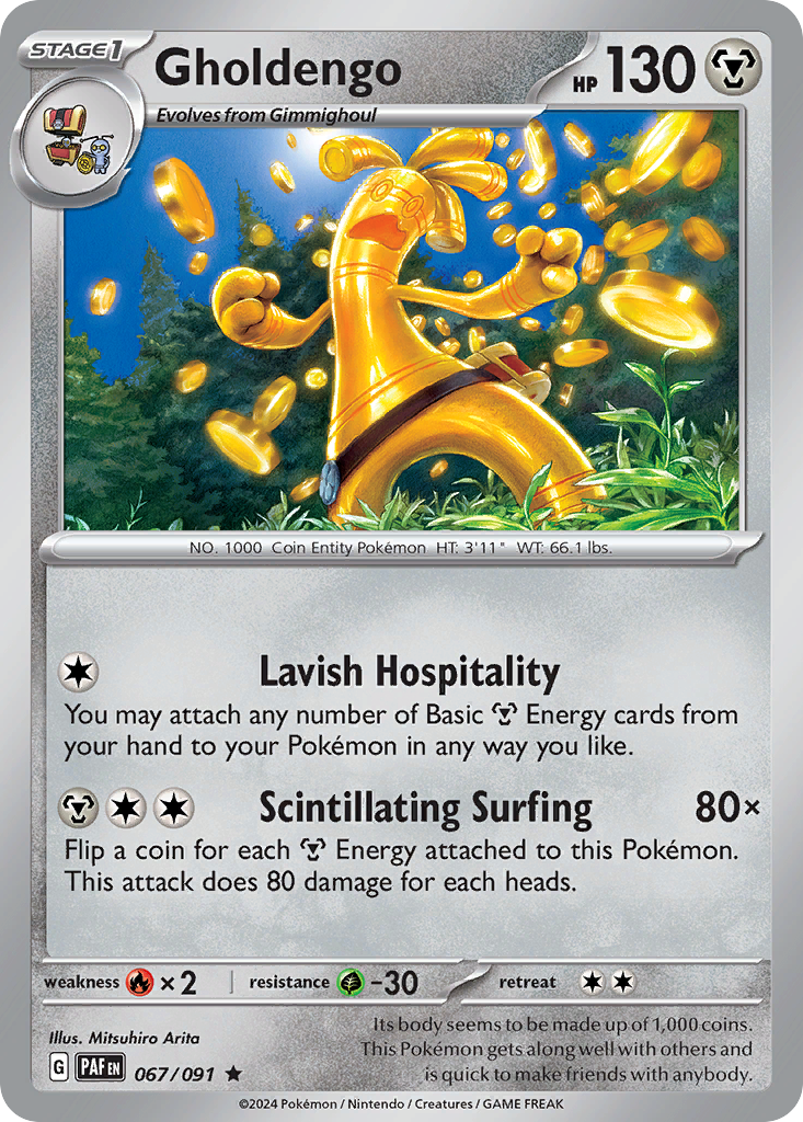 Gholdengo 67/91 — English Pokémon Paldean Fates (2024)