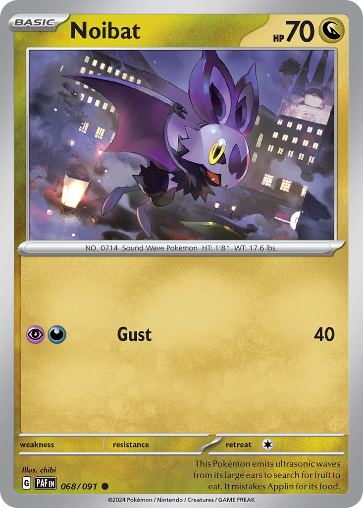 Noibat 68/91 — English Pokémon Paldean Fates (2024)
