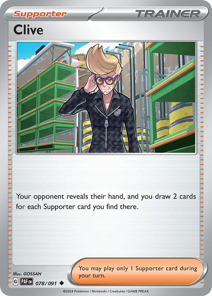 Clive 78/91 — English Pokémon Paldean Fates (2024)