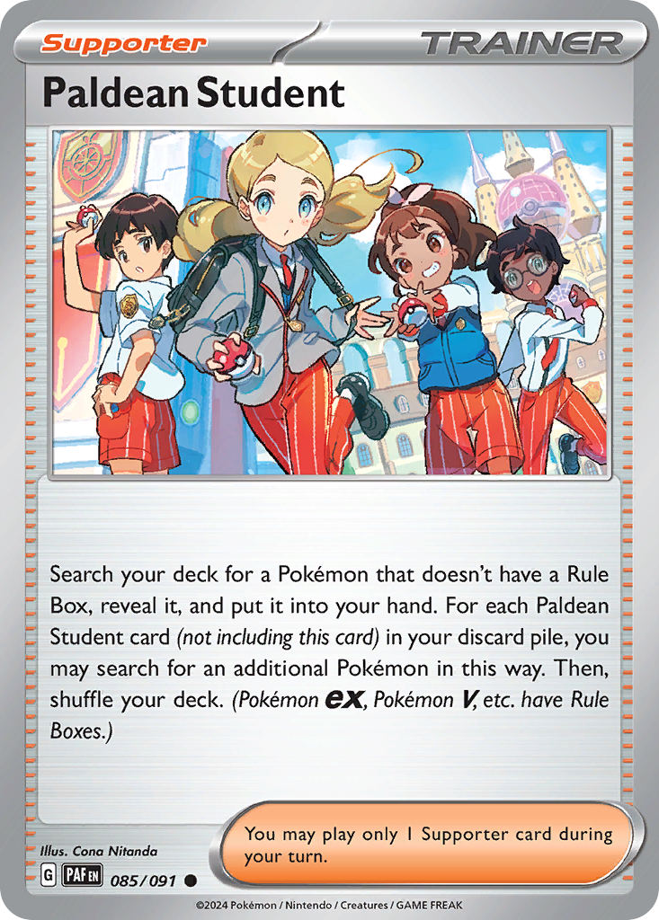 Paldean Student 85/91 — English Pokémon Paldean Fates (2024)