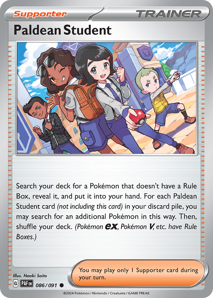 Paldean Student 86/91 — English Pokémon Paldean Fates (2024)