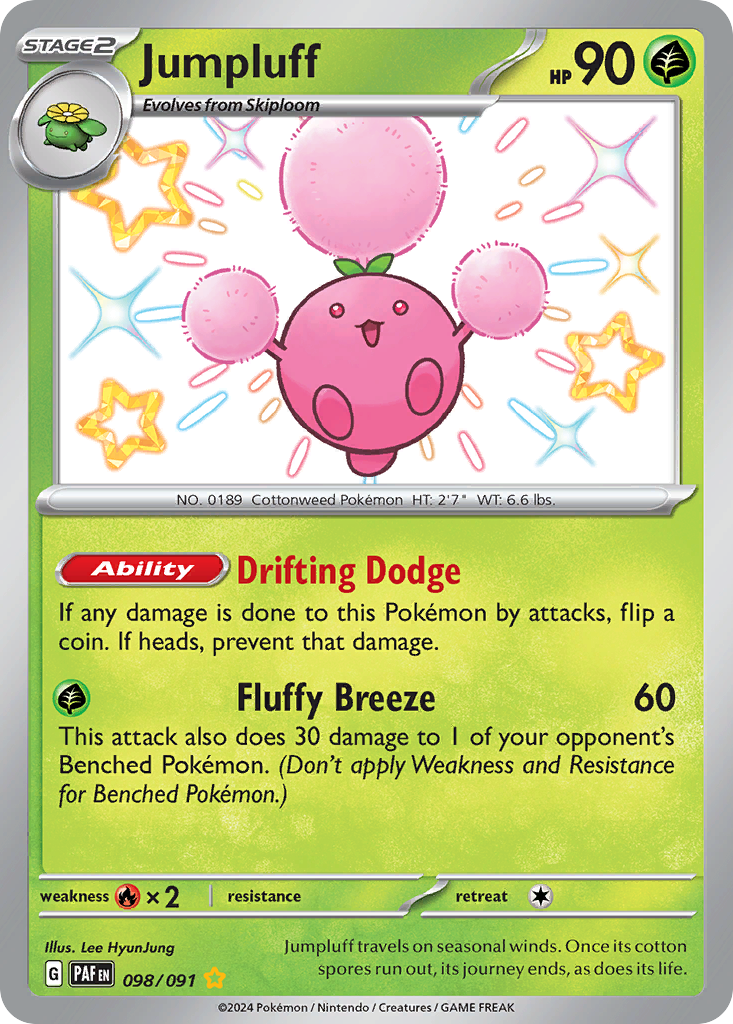 Jumpluff 98/91 — English Pokémon Paldean Fates (2024)