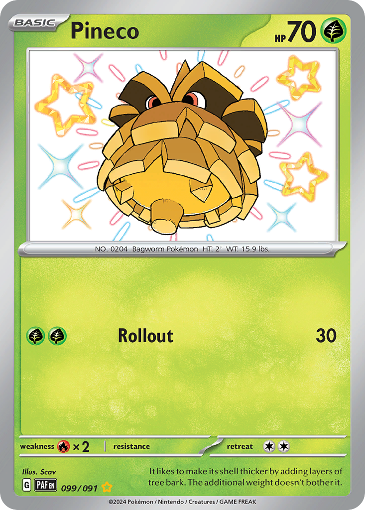 Pineco 99/91 — English Pokémon Paldean Fates (2024)