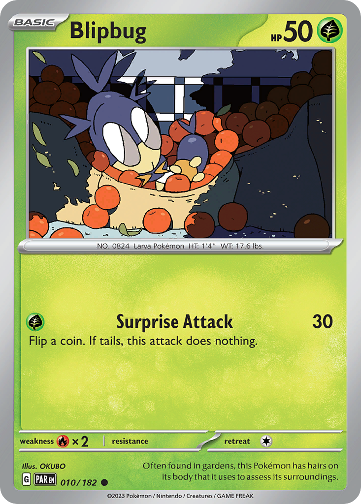 Blipbug 10/182 — English Pokémon Paradox Rift (2023)