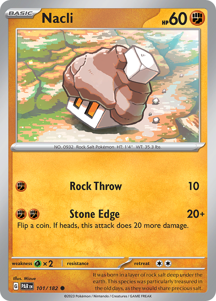 Nacli 101/182 — English Pokémon Paradox Rift (2023)