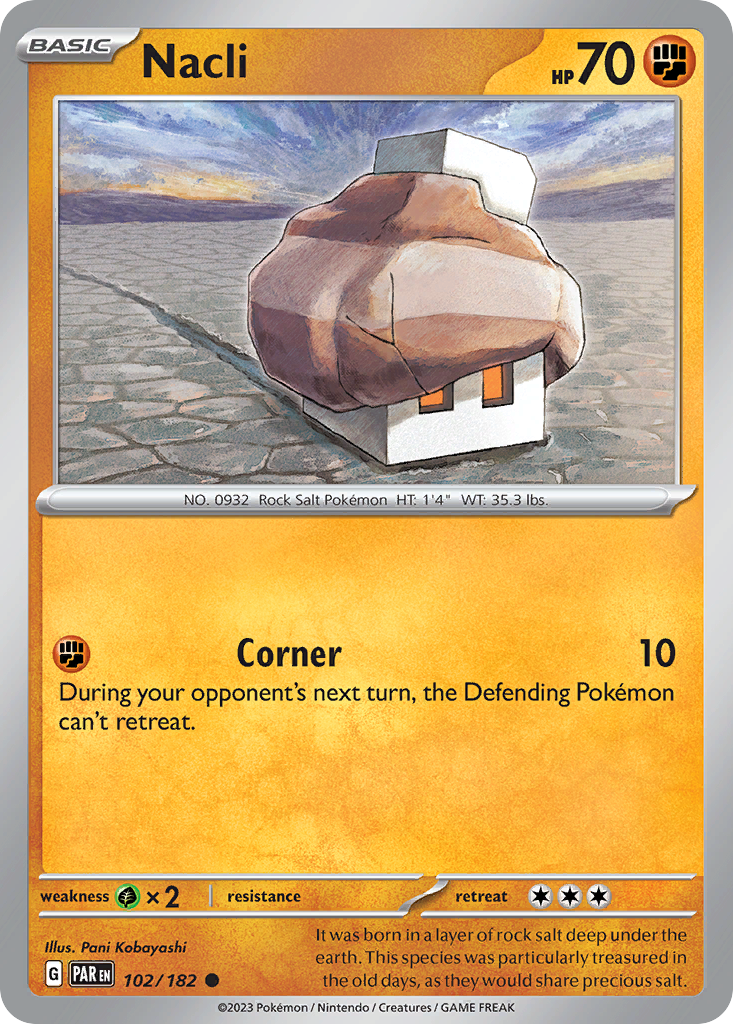 Nacli 102/182 — English Pokémon Paradox Rift (2023)