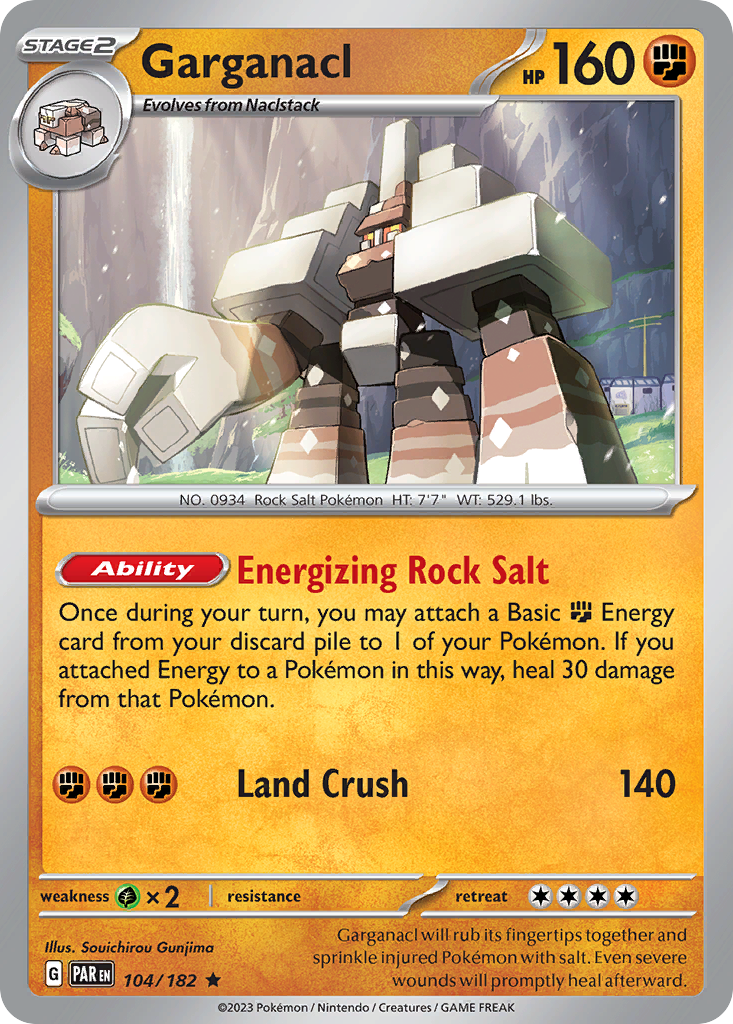 Garganacl 104/182 — English Pokémon Paradox Rift (2023)