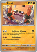 Klawf 105/182 — English Pokémon Paradox Rift (2023)