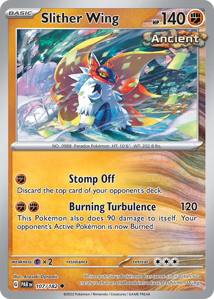 Slither Wing 107/182 — English Pokémon Paradox Rift (2023)