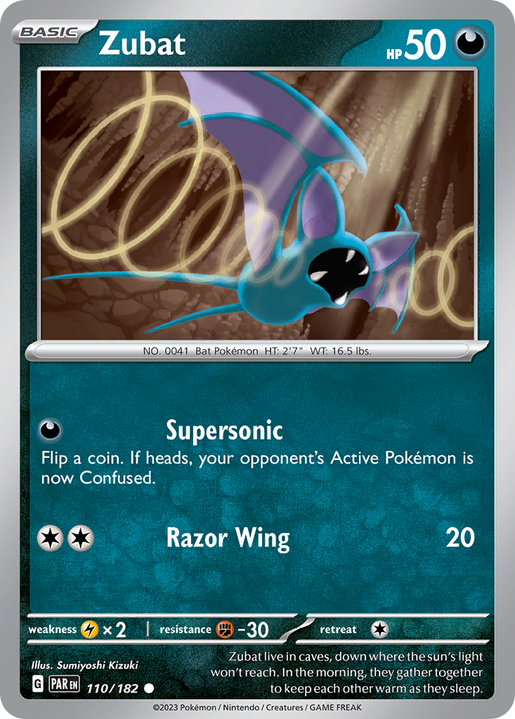 Zubat 110/182 — English Pokémon Paradox Rift (2023)