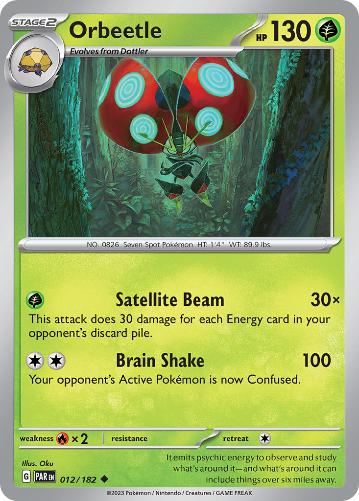 Orbeetle 12/182 — English Pokémon Paradox Rift (2023)